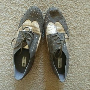 Gold and Brown Sparkly Loafers✨